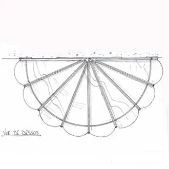 Marquise fer forgé Coquillage MA80