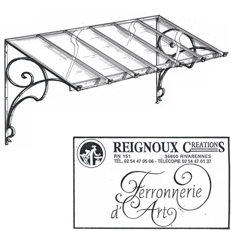 Marquise fer forgé Art Nouveau MA83
